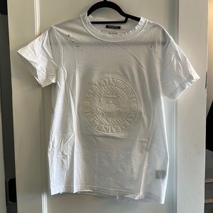 Balmain white tee (distressed)